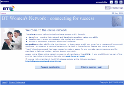 The BT Womens Network home page