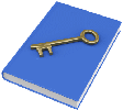 Knowledge book with key